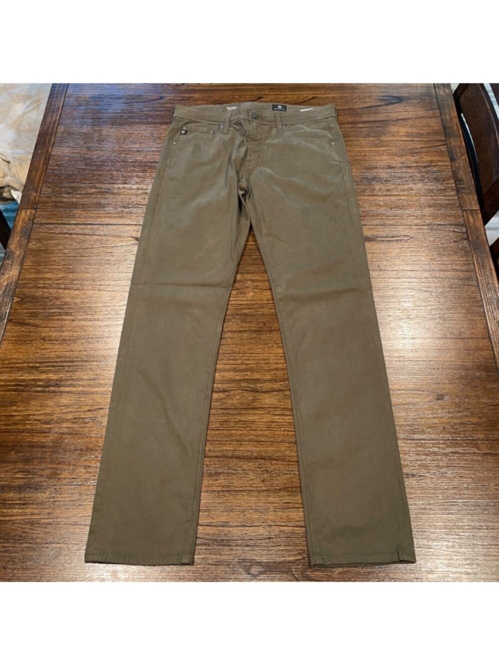 AG Tellis Modern Slim Pant 32x33 SUD Olive Green Algae Stretch Office Workwear